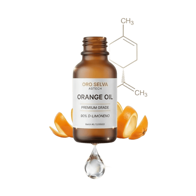 Aceite de Naranja Agrícola 90% D-Limoneno - Oro Selva AgTech
